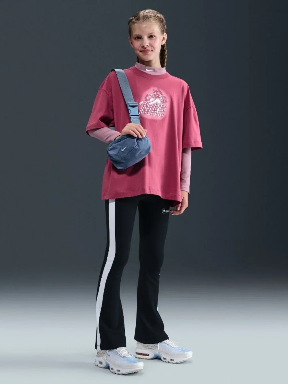 Nike Girls' Sportswear Mystical Boy Tee - Color: Sweet Beet